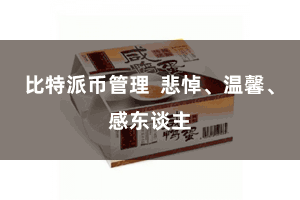 比特派币管理  悲悼、温馨、感东谈主